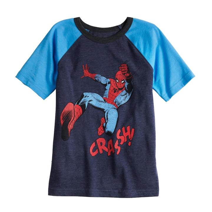 Boys 4-10 Jumping Beans® Spider-man Crash! Graphic Tee, Size: 6, Blue (navy)