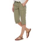 Women's Sonoma Goods For Life&trade; Cargo Capris, Size: 16, Green