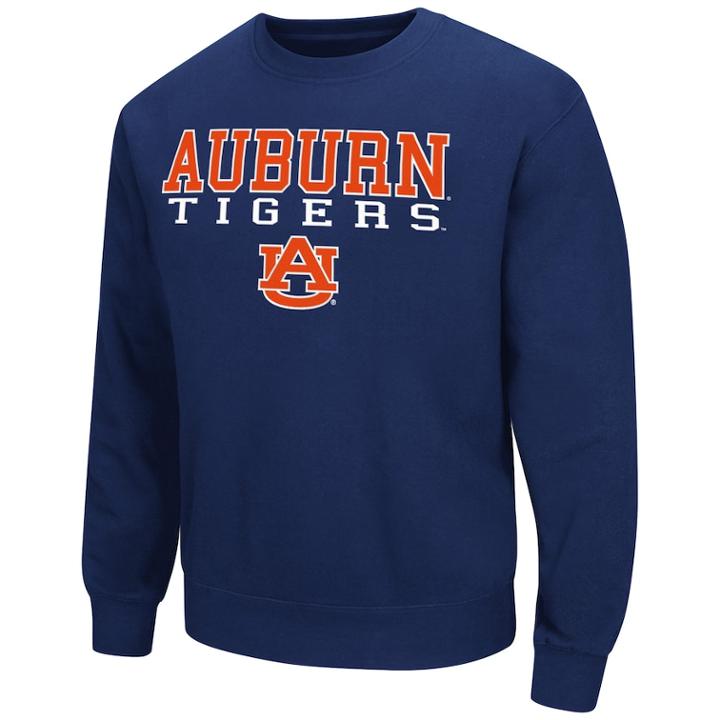 Men's Auburn Tigers Fleece Sweatshirt, Size: Medium, Dark Blue