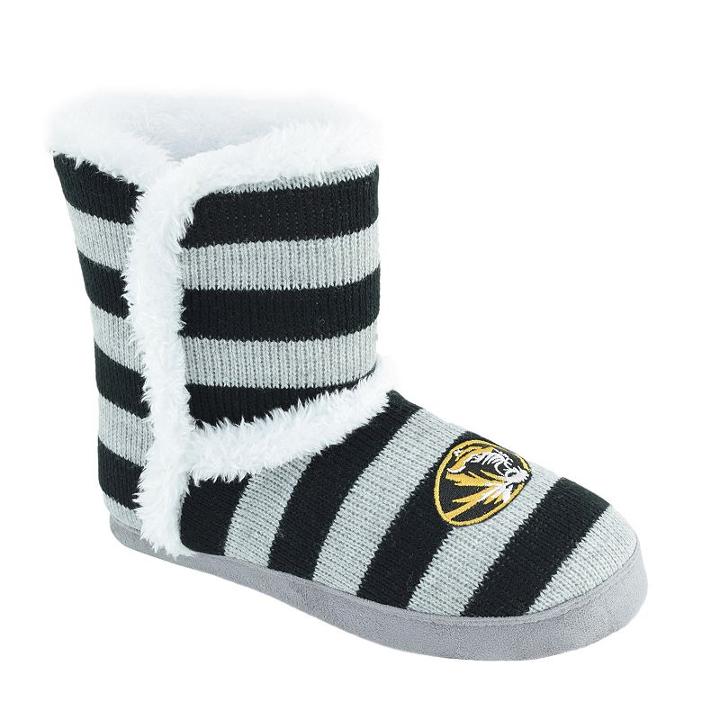 Women's Missouri Tigers Striped Boot Slippers, Size: Large, Team