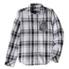 Girls 7-16 & Plus Size So&reg; Shine Plaid Button-down Shirt, Girl's, Size: 16 1/2, Black