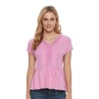 Women's Sonoma Goods For Life&trade; Ricrac Peplum Tee, Size: Xs, Med Purple