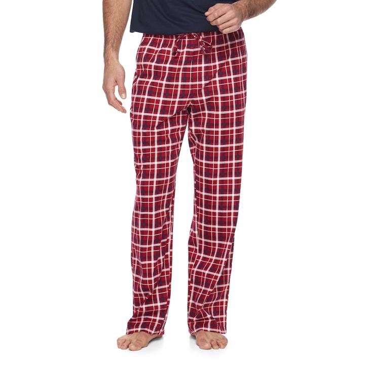 Men's Croft & Barrow&reg; True Comfort Knit Lounge Pants, Size: Xl, Dark Red