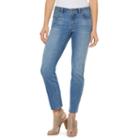 Petite Jennifer Lopez Modern Fit Straight-leg Jeans, Women's, Size: 10p-short, Dark Blue