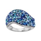 Confetti Crystal Wave Ring, Women's, Size: 8, Blue