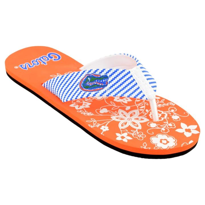Women's Florida Gators Floral Flip Flop Sandals, Size: Xl, Multi