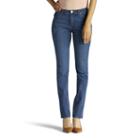 Petite Lee Rebound Slim Fit Straight-leg Jeans, Women's, Size: 10 Petite, Dark Blue
