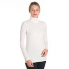 Women's Snow Angel Cybersilk Turtleneck Base Layer Top, Size: Xsml Av/rg, White