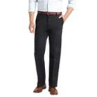 Big & Tall Izod Twill Flat-front Pants, Men's, Size: 48x30, Black