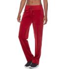 Women's Tek Gear&reg; Velour Drawstring Pants, Size: Large, Med Red