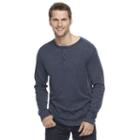 Men's Apt. 9&reg; Modern-fit Slubbed Henley, Size: Large, Dark Blue