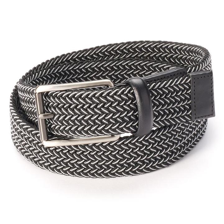 Men's Grand Slam Elastic Dress Golf Belt, Size: 36, Black