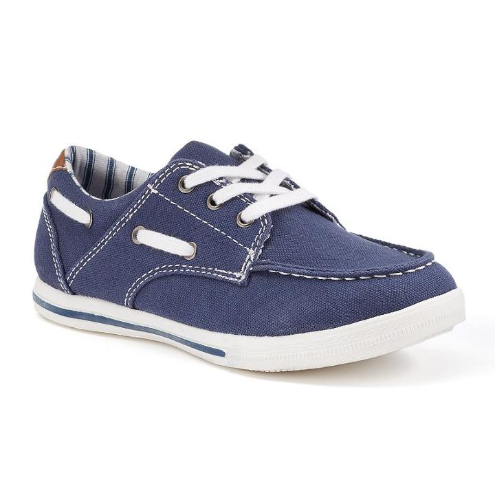 Sonoma Goods For Life&trade; Boys' Boat Shoes, Boy's, Size: 4, Blue (navy)