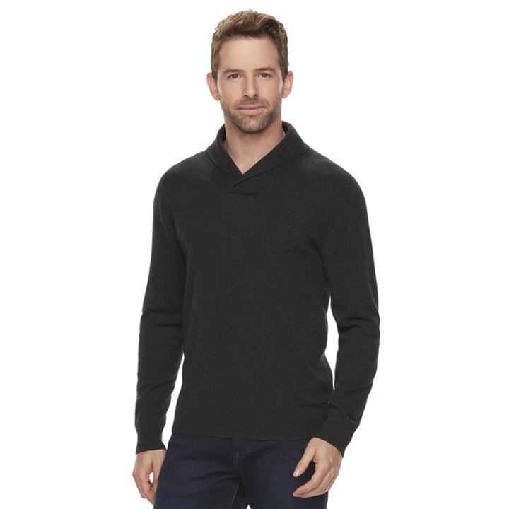 Men's Marc Anthony Slim-fit Soft-touch Shawl-collar Sweater, Size: Medium, Oxford