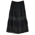 Girls 7-16 Joey B Gauze Tiered Maxi Skirt, Size: Medium, Black