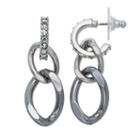 Simply Vera Vera Wang Chain Link Nickel Free Drop Earrings, Women's, Silver