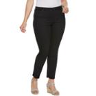 Plus Size Sonoma Goods For Life&trade; Curvy Fit Sateen Skinny Pants, Women's, Size: 24 W, Black