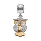 Individuality Beads Crystal Sterling Silver & 14k Gold Over Silver Owl Charm, Women's