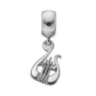 Alpha Chi Omega, Logoart Sterling Silver Sorority Lyre Charm, Women's, Grey