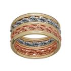 Everlasting Gold Tri-tone 10k Gold Rope Ring, Women's