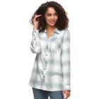 Women's Sonoma Goods For Life&trade; Essential Plaid Flannel Shirt, Size: Xl, Med Green