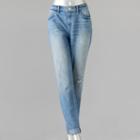 Women's Simply Vera Vera Wang Cuffed Straight-leg Jeans, Size: 14, Brt Blue