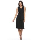 Women's Dana Buchman Crepe Fit & Flare Dress, Size: Xl, Black