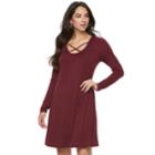 Women's Jennifer Lopez Crisscross Shift Dress, Size: Large, Red