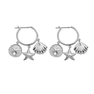 Jewelry For Trees Platinum Over Silver Starfish Drop Earrings - Kids, Girl's, Multicolor