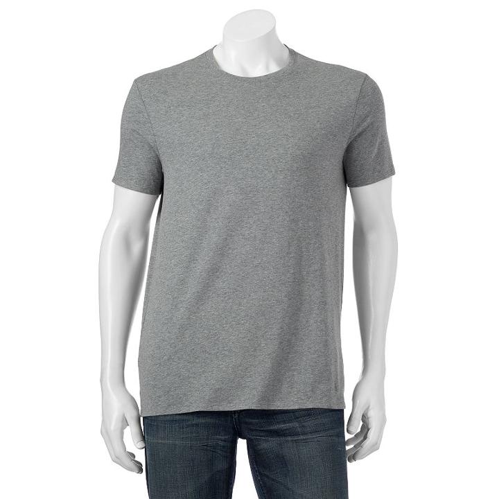 Men's Apt. 9 Solid Tee, Size: Medium, Med Grey