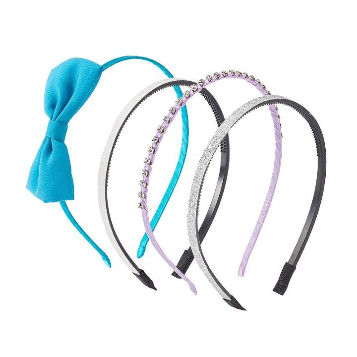 Girls 4-16 4-pk. Gem & Glitter Headbands, Turquoise/blue (turq/aqua)