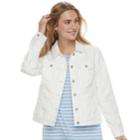 Women's Sonoma Goods For Life&trade; Jean Jacket, Size: Xxl, White