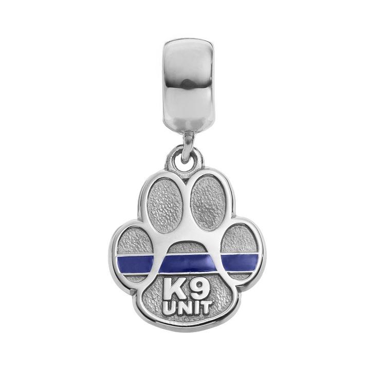 Insignia Collection Sterling Silver K9 Unit Paw Charm, Women's, Multicolor