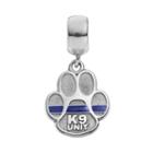 Insignia Collection Sterling Silver K9 Unit Paw Charm, Women's, Multicolor