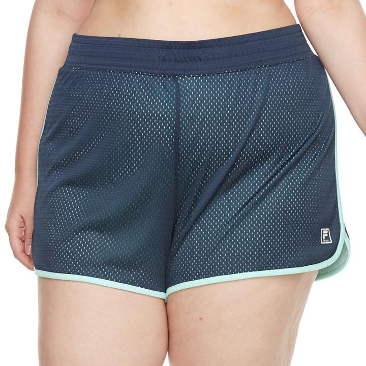 Plus Size Fila Sport&reg; Academy Mesh Performance Shorts, Women's, Size: 2xl, Blue (navy)