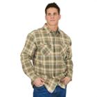 Men's Stanley Plaid Heavyweight Flannel Button-down Shirt, Size: Medium, Brown