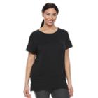 Plus Size Petite Tek Gear&reg; Banded-bottom Crewneck Tee, Women's, Size: 1xl, Black
