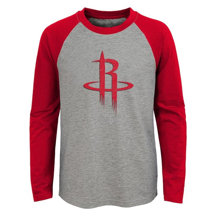 Boys 4-18 Houston Rockets Fadaway Tee, Size: 12-14, Grey