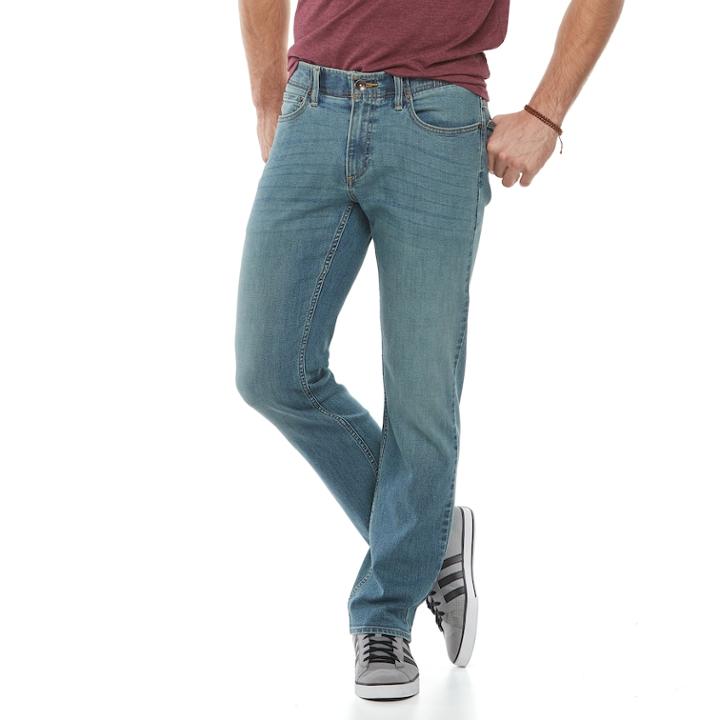 Men's Urban Pipeline&reg; Maxflex Straight-leg Jeans, Size: 34x32, Med Blue