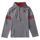 Boys 4-7x Adidas Quarter Zip Mock Neck Pullover, Size: 6, Grey