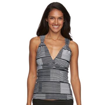 Women's Beach Scene Brooklyn Printed Tankini Top, Size: 6, Multicolor