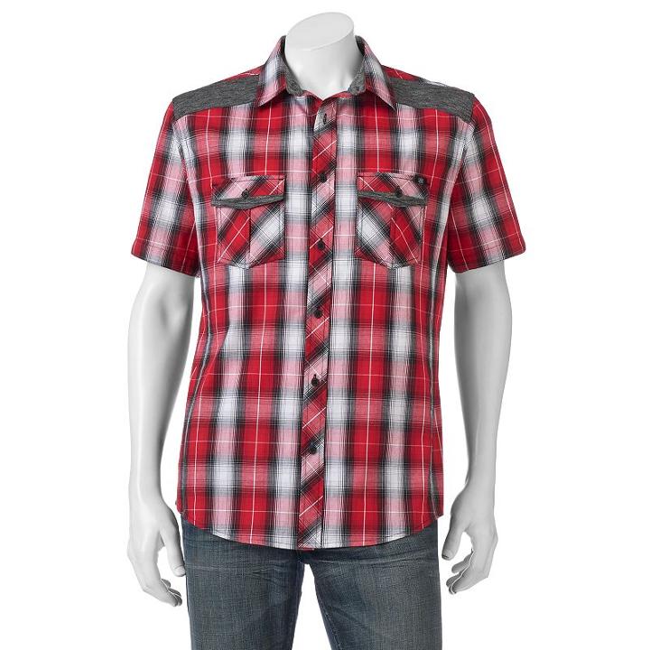 Big & Tall Rock & Republic Classic-fit Stretch Button-down Shirt, Men's, Size: Xl Tall, Med Red