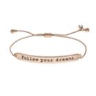 Follow Your Dreams Adjustable Bracelet, Women's, Light Pink