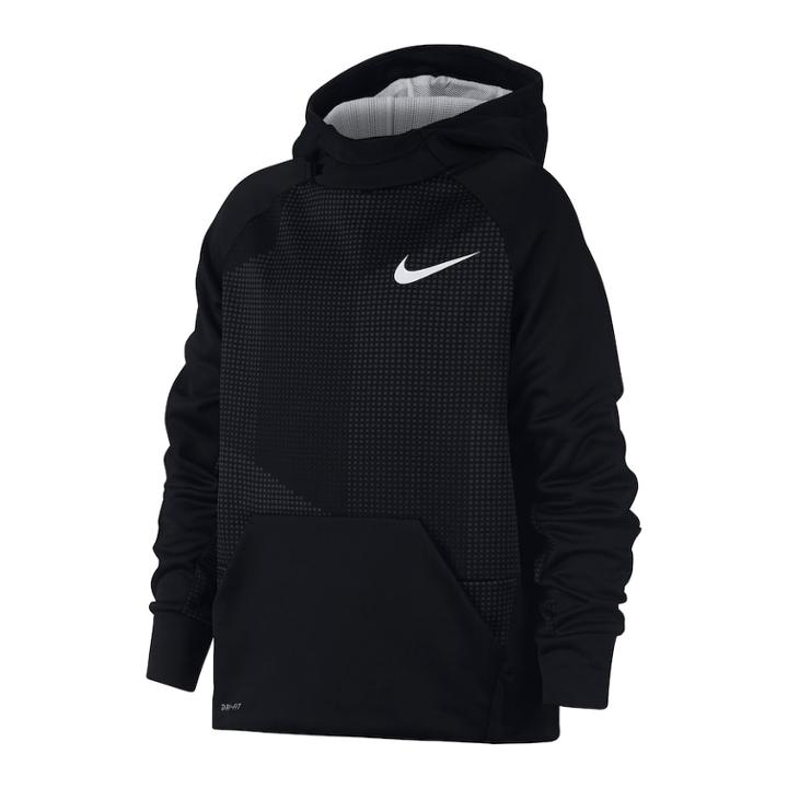 Boys 8-20 Nike Therma Fleece Printed Hoodie, Size: Small, Grey (charcoal)