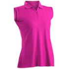 Women's Nancy Lopez Grace Sleeveless Golf Polo, Size: Xl, Brt Pink
