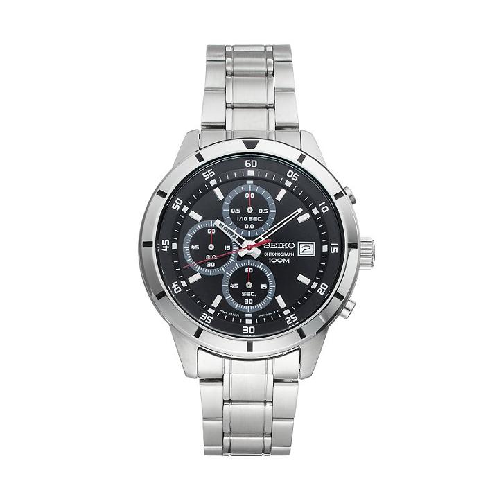 Seiko Men's Stainless Steel Chronograph Watch - Sks561, Silver