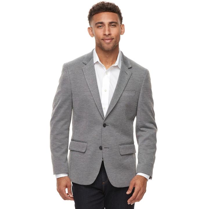 Men's Apt. 9&reg; Slim-fit Stretch Sport Coat, Size: 40 Short, Black