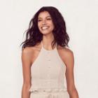 Women's Lc Lauren Conrad Beach Shop Halter Crop Top, Size: Xxl, White Oth