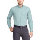 Men's Chaps Classic-fit Patterned Easy-care Stretch Button-down Shirt, Size: Large, Green