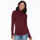 Juniors' So&reg; Long Sleeve Turtleneck Top, Teens, Size: Xl, Red